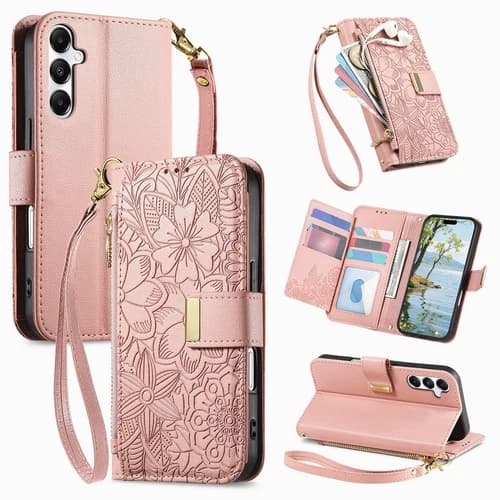 For Samsung A16 A15 A26 A35 A56 Magnetic Leather Wallet Phone Case Cover+Strap