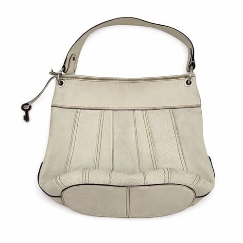 FOSSIL purse shoulder bag leather ivory MEDIUM retro Y2K vintage 90s boho