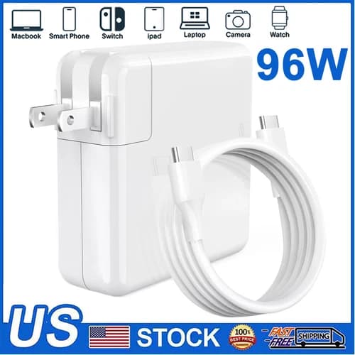 96W USB-C Power Adapter Type C Charger For MacBook Pro 16'' 15'' 14'' 13'' 12''