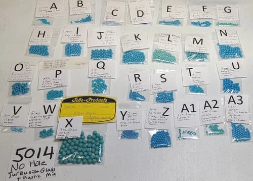 Vtg No Hole 1mm 2mm 3mm + Turquoise Color Bead Rhinestone Jewelry Repair 5014