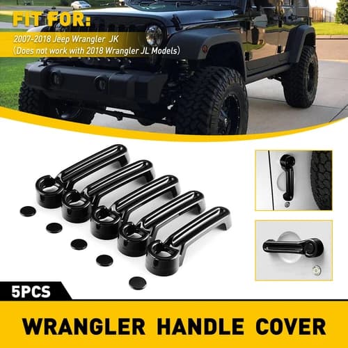 For Jeep Wrangler JK 2007-2018 Door Car Handle Cover Molding Trim Accessories