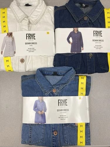FRYE Women's Denim Dress Long Sleeve Assorted Sizes & Colors NEW