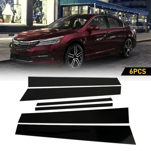 6x Car Window Pillar Posts For 2013 2014 2015 2016 2017 Honda Accord Accessories