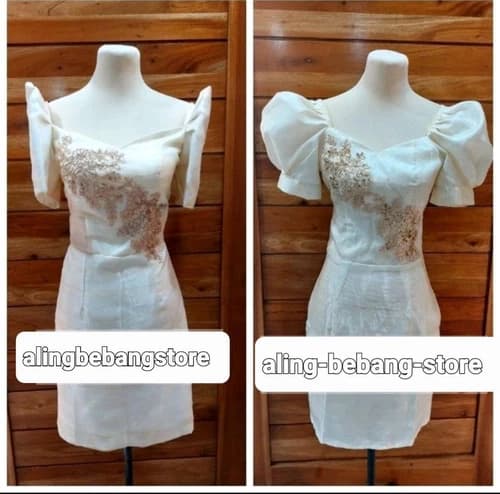 Filipiniana Dress Mestiza & Puff Sleeves