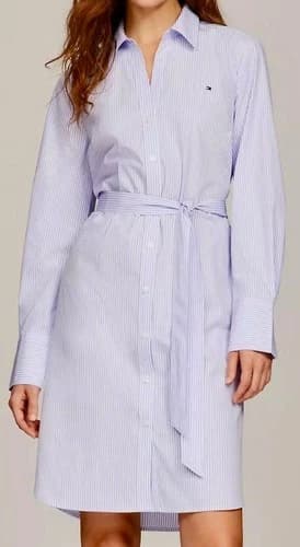 $99 TOMMY HILFIGER Long Sleeved Dress for Women Striped Sizes XXS to L