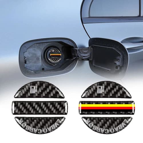 Car Carbon Fiber Fuel Tank Cap Cover Decorative Stickers Universal Accessories