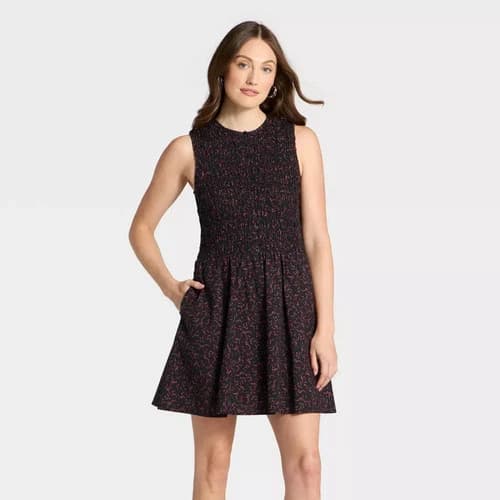 Women's Smocked Mini A-Line Dress - Universal Thread