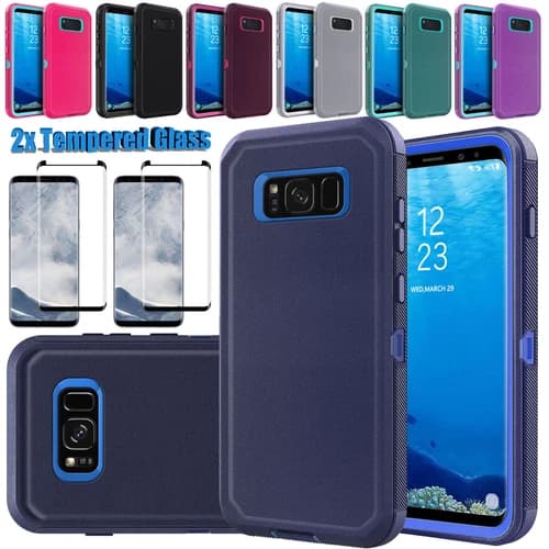 For Samsung Galaxy S8/S8 Plus Heavy Duty Phone Case Cover / Screen Protector