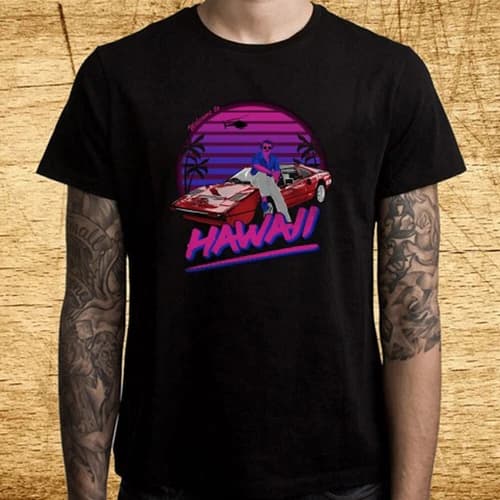 Magnum PI Hawaii TV Series Men's Black Size S-5XL