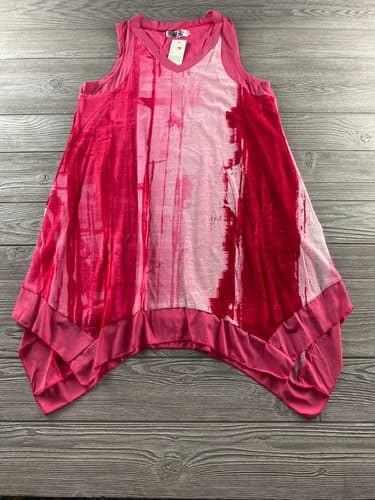 India Boutique Womens One Size Swim Suit Cover Up Long Dress Pink Sleeveless New