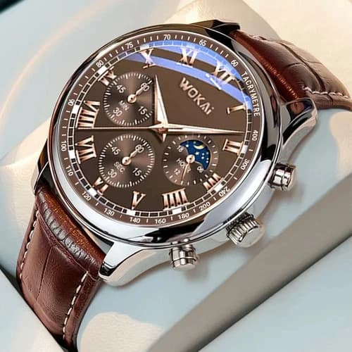 Leisure Business Male Watch Quartz Sports Casual Leather Men's Relogio Watch