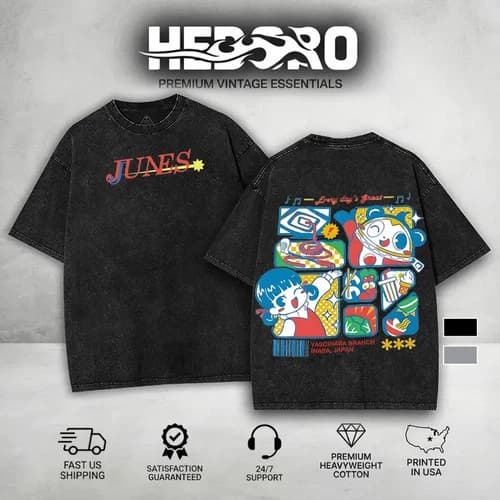 Junes Persona 4 Game Hedoro Tshirt 2 Sided Soft Cotton unisex