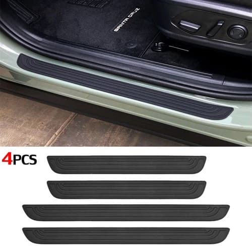 4pcs For Nissan Accessories Car Door Sill Step Protector Cover Rubber Sticker