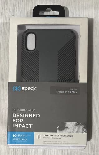 Speck Presidio Grip Graphite Charcoal Gray Phone Case Cover Apple IPhone XS Max
