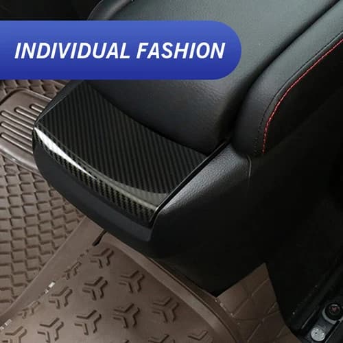 Carbon Fiber Center Console Armrest Box Overlay Cover For Honda Civic 10th Gen