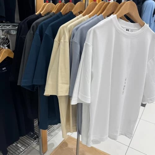 UNIQLO U AIRism Cotton Oversized T-Shirt Half-Sleeve 13color XS-4XL Japan