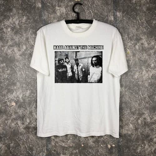 Rage Against The Machine Band Music Tour White T-shirt Size S-5XL
