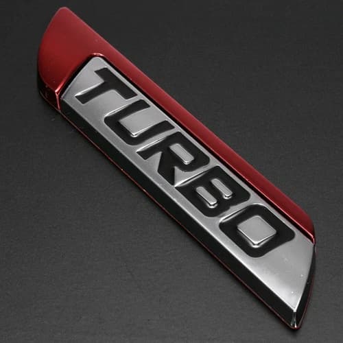 3D Metal TURBO Turbocharged Car Sticker Emblem Badge Car Styling Accessories