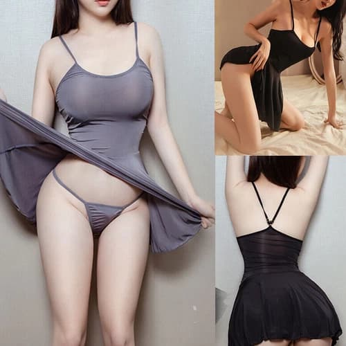 Women's Sexy-Lingerie Babydoll Sleepwear Underwear Mini Dress G-string Nightwear