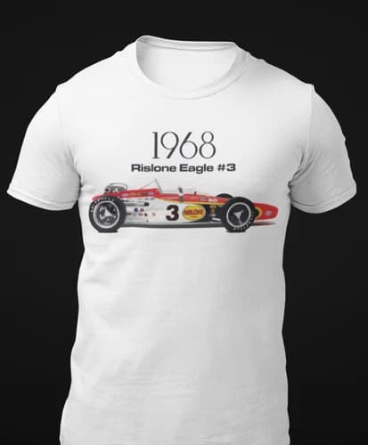 Bobby Unser 1968 Rislone Eagle #3 Race Car Short-Sleeve T-Shirt