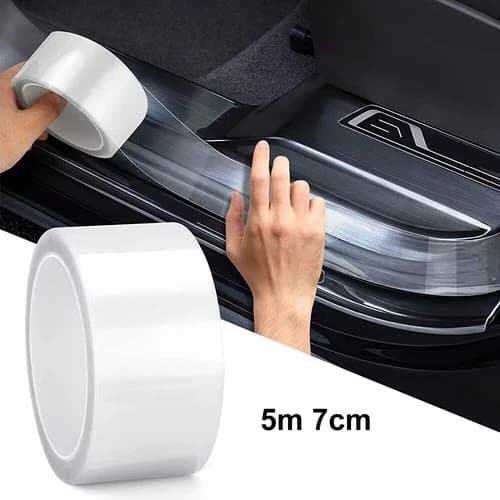 Accessories Transparent Vinyl Car Door Sill Scuff Cover Plate Sticker For Jaguar