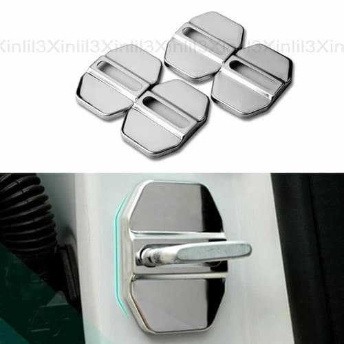 Stainless Steel Car Door Lock Buckle Protector Cover Trim Chrome Car Accessories