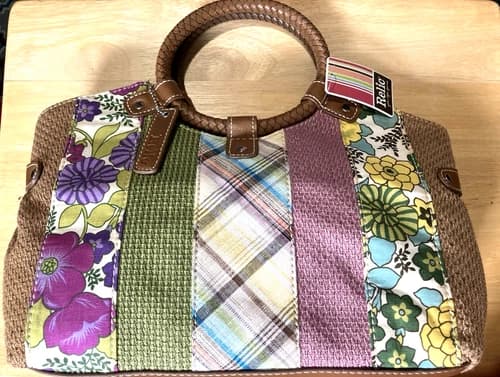 Relic by Fossil Bag/Purse Megan Patchwork Crossbody/Satchel NWT Plaid/Floral Y2K