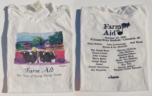 Farm Aid '96 T-shirt 1996 Neil Young Farm Aid Album Music Graphic shirt