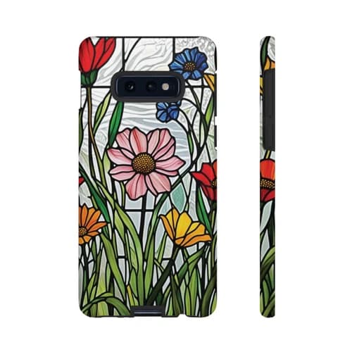 Samsung Galaxy Phone Case Wildflower Stained Glass - Tough Cases