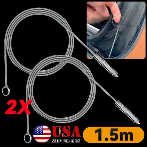 x2 Flexible 150cm Car Drain Dredge Sunroof Cleaning Scrub Brush Accessories Tool