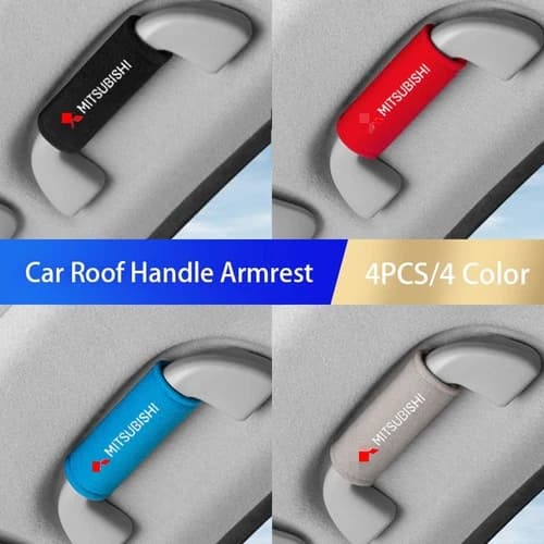 4X For Mitsubishi Car Roof Handle Armrest Protective Accessories Black/Red/Blue