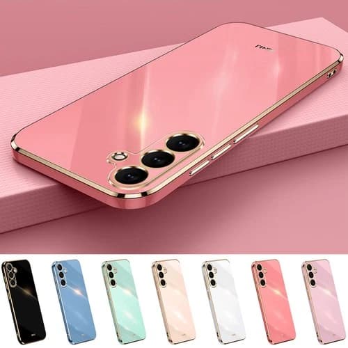 For Samsung Galaxy S25 Ultra S24 S23 S22 S21 Plating Shockproof Slim Phone Case