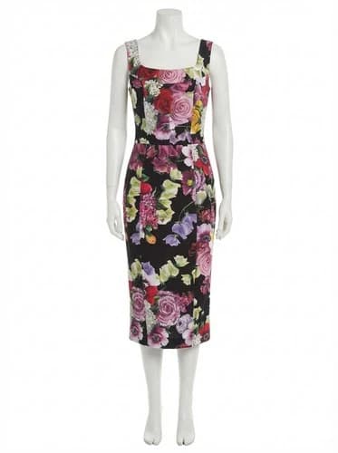 Dolce & Gabbana Women's Flower Pattern Dress Size One Size