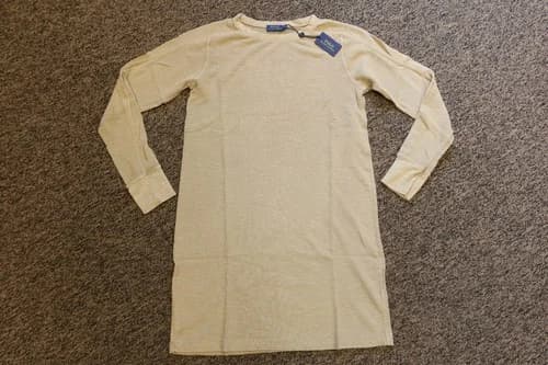 New Polo Ralph Lauren Women's Thermal Knit Dress - LARGE - Boating Khaki