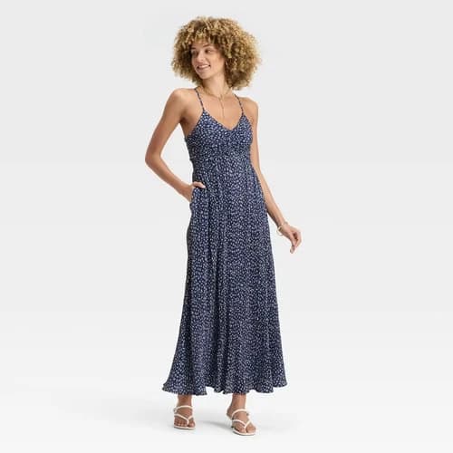 Women's Pleated Maxi Dress - A New Day
