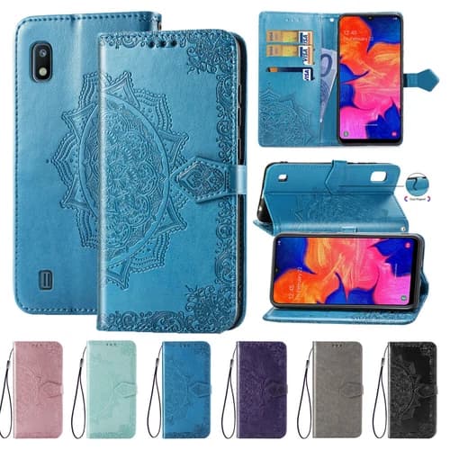 For Samsung Galaxy A10e Retro Pattern Leather Card Holder Stand Phone Case Cover