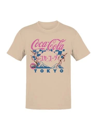 Officially Licensed Coca Cola Tokyo Sakura Graphic Design Men's T-shirt
