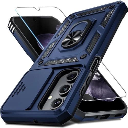 For Samsung Galaxy S25 FE Shockproof Case Anti-Slip Phone Cover + Screen Glass