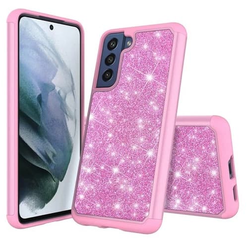 For Samsung Galaxy S21 FE 5G Hard Phone Case Hybrid Bling Glitter Armor Cover