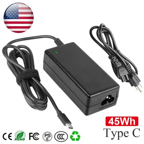 45W USB C Type C for Acer Chromebook Lenovo/HP/Asus/Samsung Power Laptop Charger