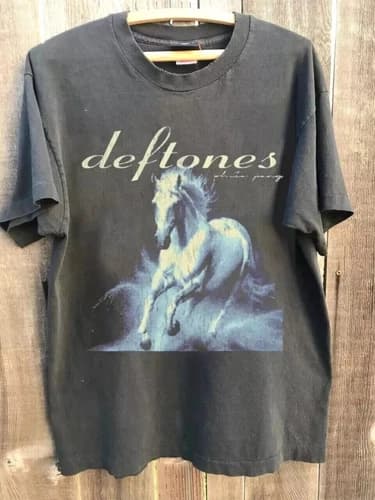 Deftones WHITE PONY Vintage Style Unisex Charcoal T-Shirt S-5XL