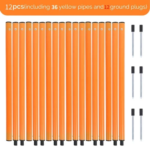 12Pcs 67" Agility Training Poles Soccer Speed & Footwork Equipment for Sports US