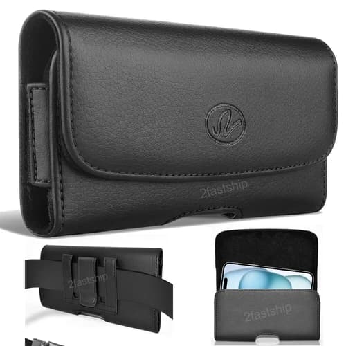 For Samsung Galaxy S25 /S25+ S25 Ultra Edge Leather Case Belt Clip Holster Pouch