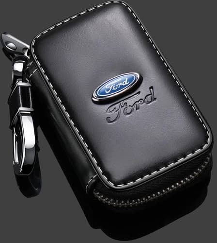 For Ford Key Case Bag Car Accessories Remote Key Fob Cover Leather New