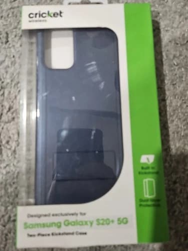 Phone Case For Samsung Galaxy 20+ 5G Cricket Brand Blue With Kickstand