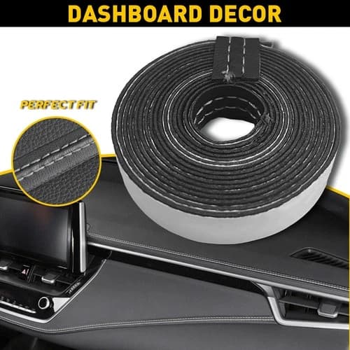 NEW LISTINGPU Leather Car Dashboard Sticker Strip Moulding Decor Line Trim Accessories