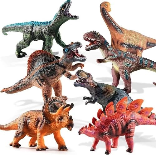NEW !! - TEMI 7 Piece Jumbo Dinosaur Toys for Kids 3-5, Large Soft Toys