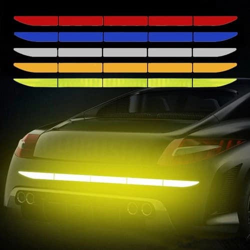 1× Reflective Car Bumper Safety Warning Sticker Strip Tape Exterior Accessories