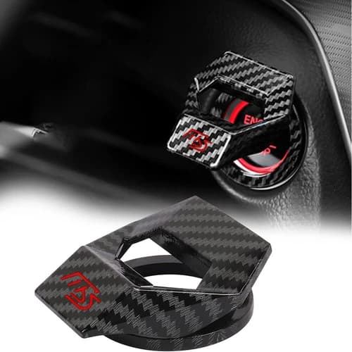 1x MAZDASPEED Carbon Car Accessories Engine Start Stop Push Button Switch Cover