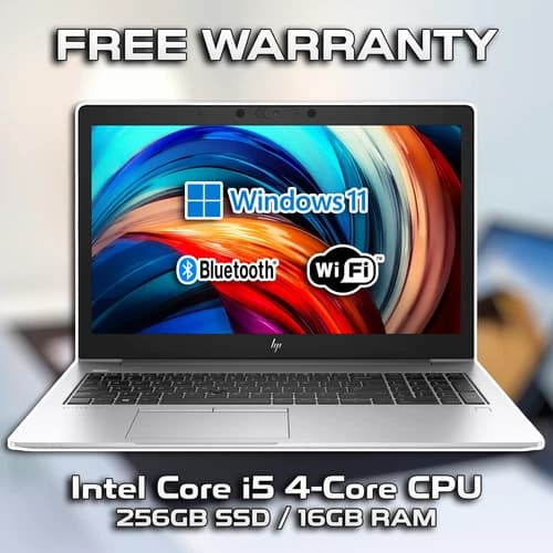HP EliteBook 850 G6 15.6" Windows 11 Laptop (Intel Core i5 / 256GB / 16GB RAM)